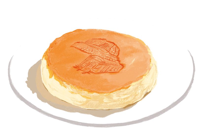 六甲山チーズケーキのイラスト
