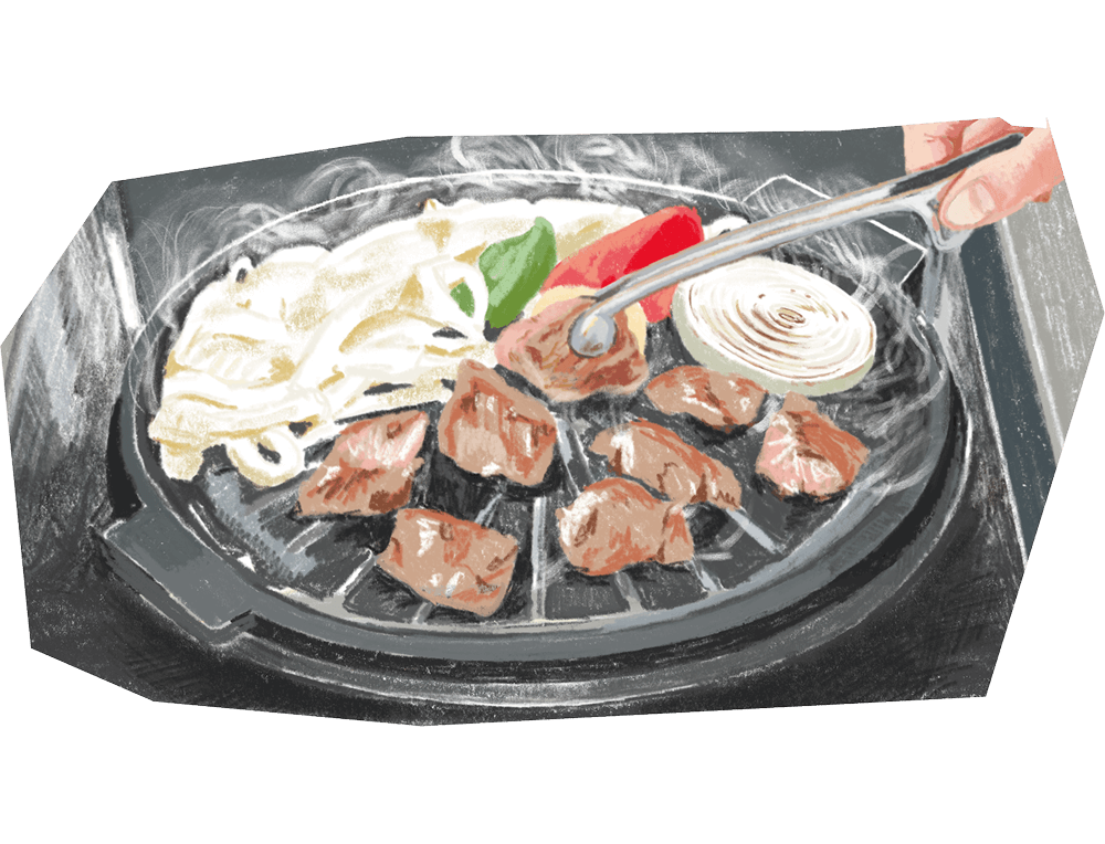 厳選生ラムランチのイラスト