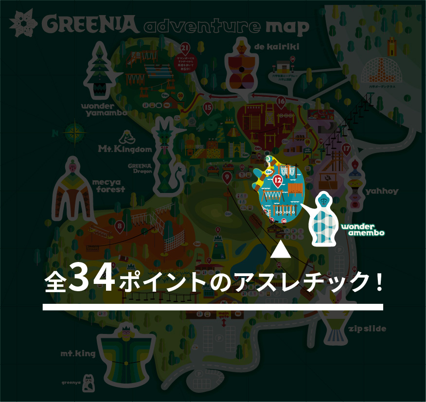 水上アスレチック（wonder amembo） マップ