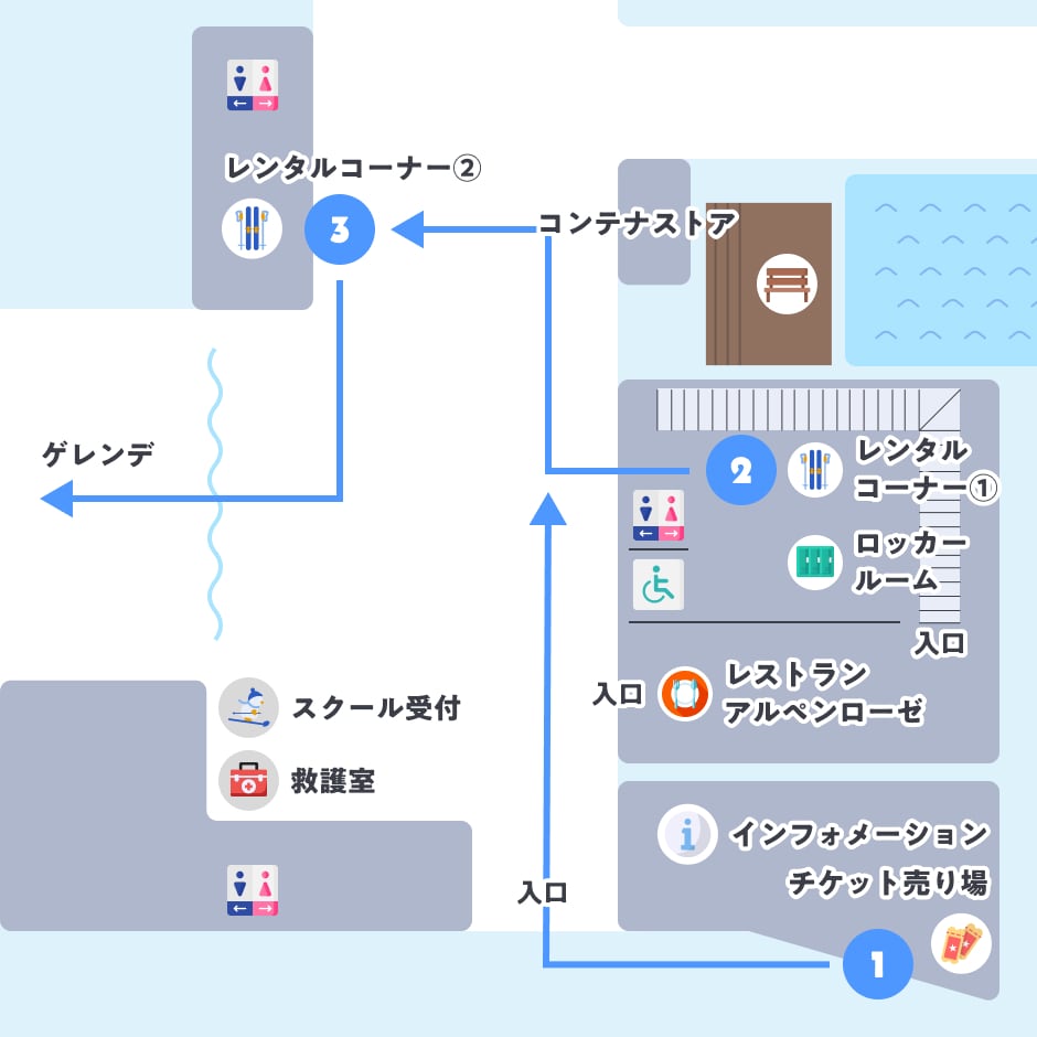 ゲレンデのマップ